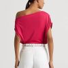Pink Women’s Ralph Lauren Stretch Jersey Tops Pink Women’s Ralph Lauren Stretch Jersey Tops