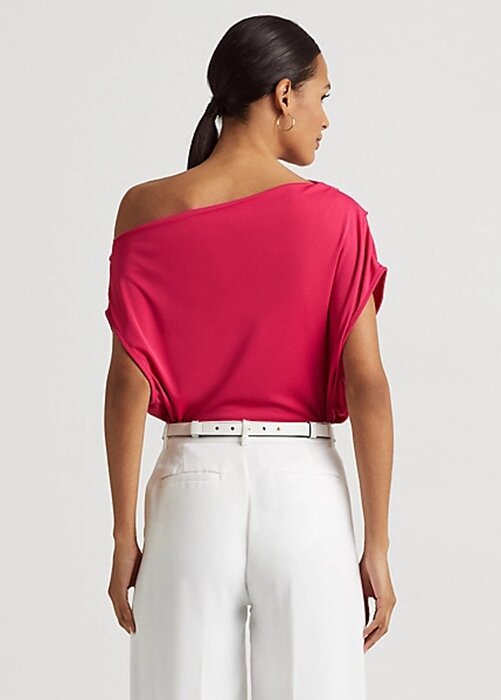 Pink Women’s Ralph Lauren Stretch Jersey Tops Pink Women’s Ralph Lauren Stretch Jersey Tops