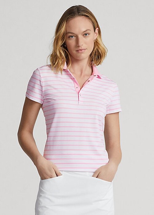 Pink Women’s Ralph Lauren Tailored Fit Jersey Polo Shirts Pink Women’s Ralph Lauren Tailored Fit Jersey Polo Shirts