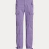 Purple Women’s Ralph Lauren Featherweight Twill Cargo Ankle Pants