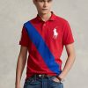 Red Men’s Ralph Lauren Big Pony Mesh Polo Shirts Red Men’s Ralph Lauren Big Pony Mesh Polo Shirts