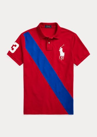 Red Men’s Ralph Lauren Big Pony Mesh Polo Shirts