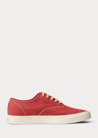 Red Men’s Ralph Lauren Canvas Sneakers