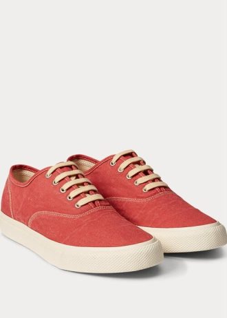 Red Men’s Ralph Lauren Canvas Sneakers
