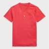 Red Men’s Ralph Lauren Custom Slim Fit Crewneck  T Shirts