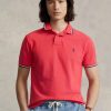 Red Men’s Ralph Lauren Custom Slim Fit Mesh Polo Shirts