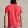 Red Men’s Ralph Lauren Custom Slim Fit Mesh Polo Shirts