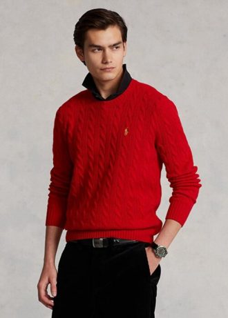 Red Men’s Ralph Lauren Lunar New Year Wool-cashmere Jumper Sweaters