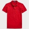 Red Men’s Ralph Lauren Slim Fit Mesh Polo Shirts Red Men’s Ralph Lauren Slim Fit Mesh Polo Shirts