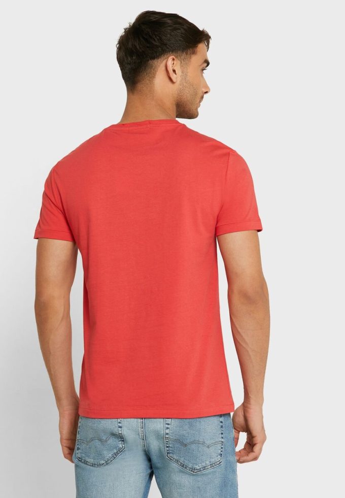 Red Men’s Ralph Lauren Slogan Crew Neck T Shirts