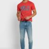Red Men’s Ralph Lauren Slogan Crew Neck T Shirts