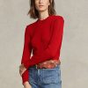 Red Women’s Ralph Lauren Cotton Crewneck Sweaters