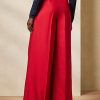 Red Women’s Ralph Lauren Graciela Silk Shantung Pants