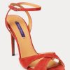 Red Women’s Ralph Lauren Kandice Goat-Suede Heels