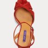 Red Women’s Ralph Lauren Kandice Goat-Suede Heels