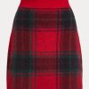 Red Women’s Ralph Lauren Plaid Alpaca-Blend Skirts