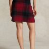 Red Women’s Ralph Lauren Plaid Alpaca-Blend Skirts
