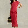 Red Women’s Ralph Lauren Tie-Detail Linen Jersey Dress Red Women’s Ralph Lauren Tie-Detail Linen Jersey Dress