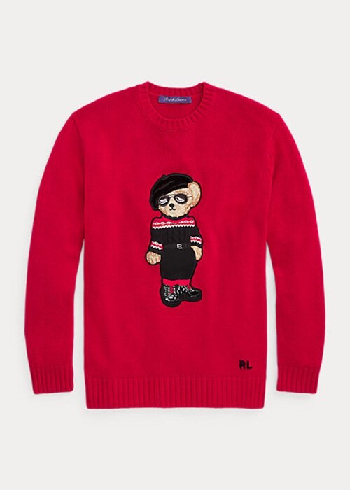 Red Women’s Ralph Lauren unar New Year Bear Sweaters Red Women’s Ralph Lauren unar New Year Bear Sweaters