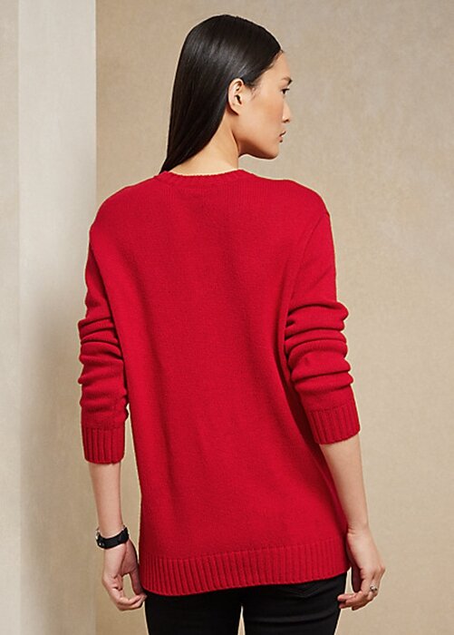 Red Women’s Ralph Lauren unar New Year Bear Sweaters Red Women’s Ralph Lauren unar New Year Bear Sweaters