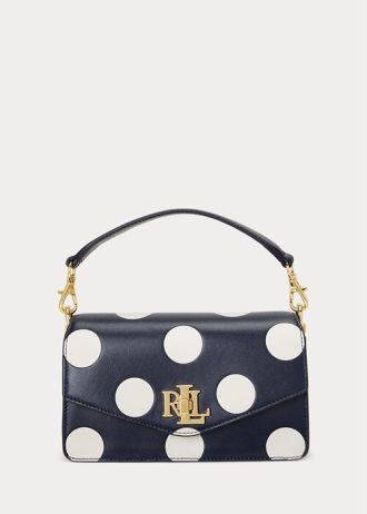 Refined Navy/Vanilla Women’s Ralph Lauren Polka-Dot Small Tayler Crossbody Bags