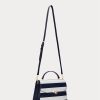 Refined Navy/White Stripe Women’s Ralph Lauren Striped Leather Medium Farrah Satchel Bags Refined Navy/White Stripe Women’s Ralph Lauren Striped Leather Medium Farrah Satchel Bags