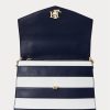Refined Navy/White Stripe Women’s Ralph Lauren Striped Leather Medium Farrah Satchel Bags Refined Navy/White Stripe Women’s Ralph Lauren Striped Leather Medium Farrah Satchel Bags