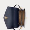 Refined Navy/White Stripe Women’s Ralph Lauren Striped Leather Medium Farrah Satchel Bags Refined Navy/White Stripe Women’s Ralph Lauren Striped Leather Medium Farrah Satchel Bags