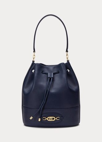 Refined Navy Women’s Ralph Lauren Leather Large Andie Handbag
