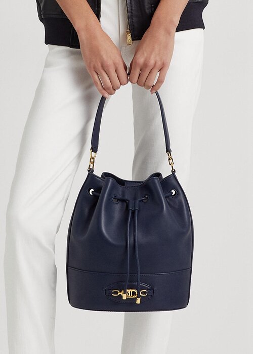 Refined Navy Women’s Ralph Lauren Leather Large Andie Handbag Refined Navy Women’s Ralph Lauren Leather Large Andie Handbag