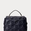 Refined Navy Women’s Ralph Lauren Quilted Leather Medium Farrah Satchel Bags