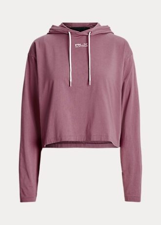 Rose Women’s Ralph Lauren Cropped Cotton Jersey Sweatshirts