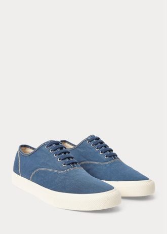 Royal Blue Men’s Ralph Lauren Canvas Sneakers