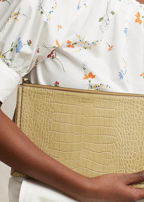 Sand Women’s Ralph Lauren Embossed Leather Envelope Handbag Sand Women’s Ralph Lauren Embossed Leather Envelope Handbag