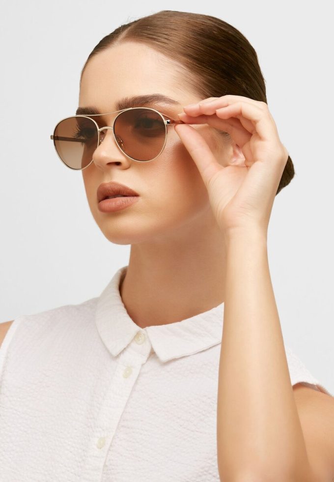 Silver Women’s Ralph Lauren 0Ra4135 Aviator Sunglasses