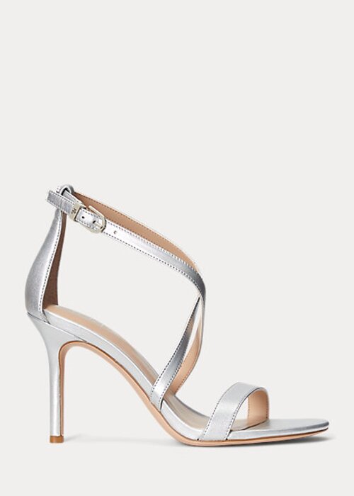 Silver Women’s Ralph Lauren Gabriele Metallic Leather Sandals Silver Women’s Ralph Lauren Gabriele Metallic Leather Sandals