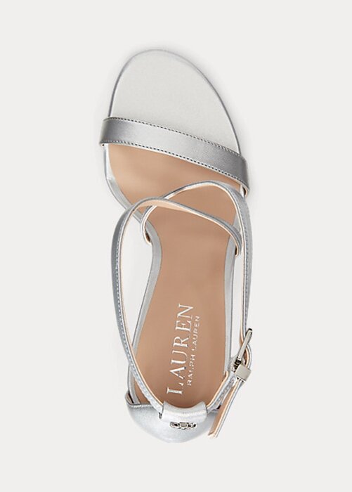 Silver Women’s Ralph Lauren Gabriele Metallic Leather Sandals Silver Women’s Ralph Lauren Gabriele Metallic Leather Sandals