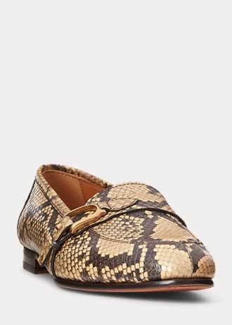 Snake Women’s Ralph Lauren Avah Welington Ayers Snakeskin Loafers