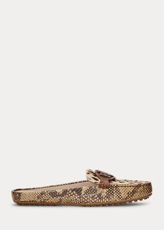Snake Women’s Ralph Lauren Brynn Embossed Leather & Haircalf Driver Flat Shoes Snake Women’s Ralph Lauren Brynn Embossed Leather & Haircalf Driver Flat Shoes