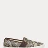 Snake Women’s Ralph Lauren Jinny Embossed Leather Slip-On Sneakers