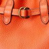 Sunset Orange Women’s Ralph Lauren Leather Medium Bellport Bucket Bags