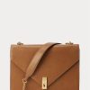 Tan Women’s Ralph Lauren Polo ID Calfskin Envelope Crossbody Bags