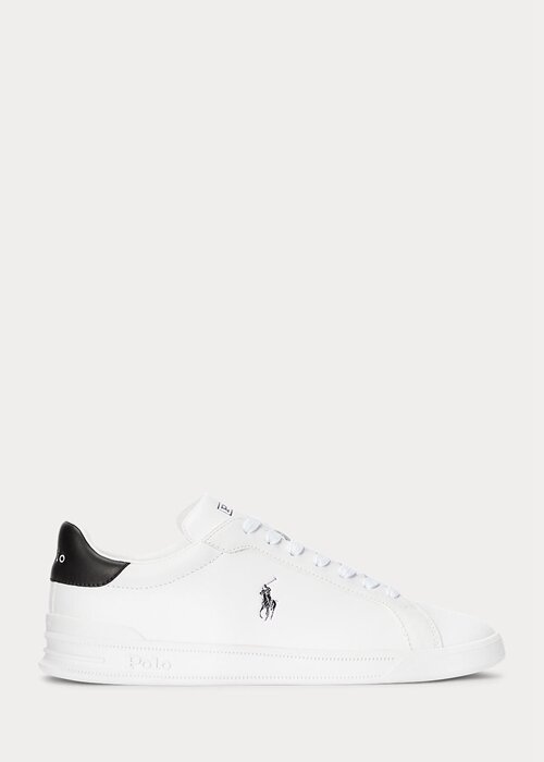 White / Black Men’s Ralph Lauren Heritage Court II Leather Sneakers White / Black Men’s Ralph Lauren Heritage Court II Leather Sneakers