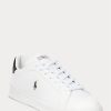 White / Black Men’s Ralph Lauren Heritage Court II Leather Sneakers White / Black Men’s Ralph Lauren Heritage Court II Leather Sneakers