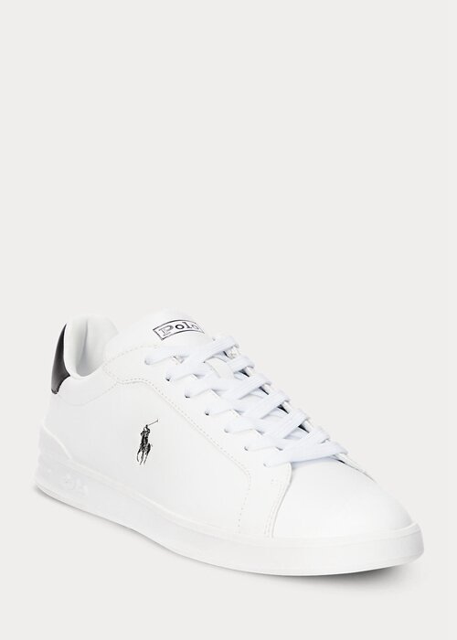 White / Black Men’s Ralph Lauren Heritage Court II Leather Sneakers White / Black Men’s Ralph Lauren Heritage Court II Leather Sneakers