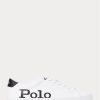 White / Black Men’s Ralph Lauren Longwood Logo Leather Sneakers White / Black Men’s Ralph Lauren Longwood Logo Leather Sneakers