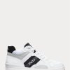 White / Grey Men’s Ralph Lauren Court Mid Pro Sneakers