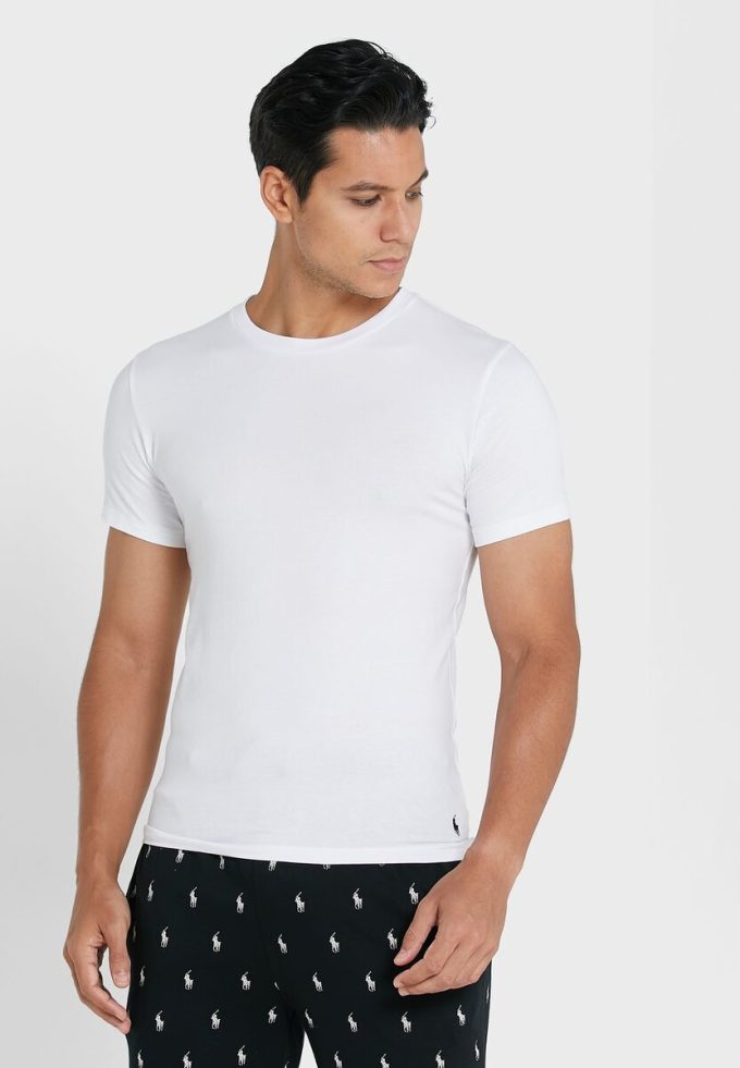White Men’s Ralph Lauren 2 Pack Essential Crew Neck T Shirts