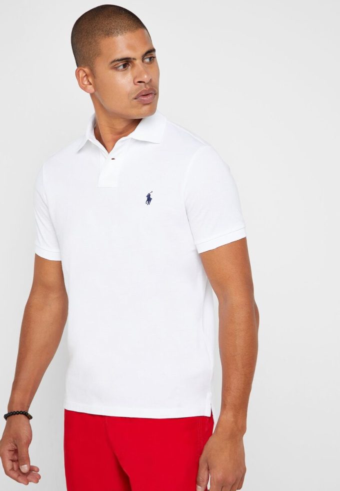White Men’s Ralph Lauren Basic Mesh Polo Shirts White Men’s Ralph Lauren Basic Mesh Polo Shirts