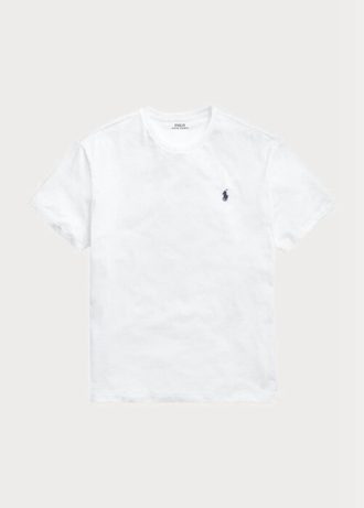 White Men’s Ralph Lauren Classic Fit Jersey Crewneck  T Shirts